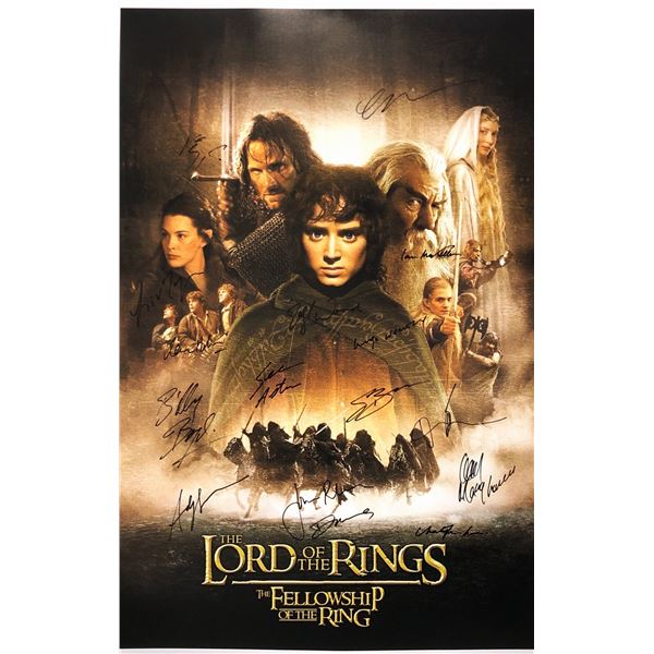 Signed Lord of the Rings Fellowship of the Ring Poster Sean Bean