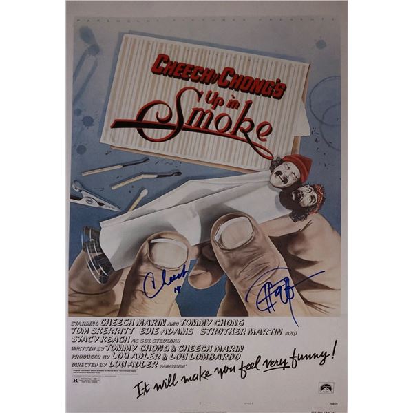 Cheech Marin Autograph Signed Cheech and Chongs Up in Smoke Poster