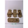 Image 1 : Korean War Canadian Web Belt and Four Bren Pouches - 1952 to 1953