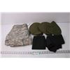 Image 1 : (3) Military Hats, Two Scarves, US Cammo Pants - Small to Regular