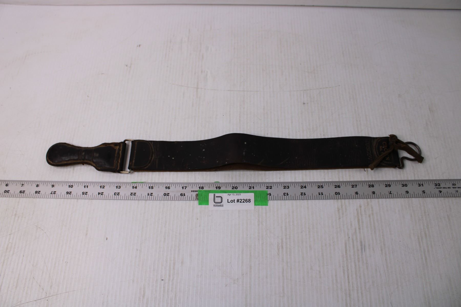 Vintage Crown Razor Strap - Bodnarus Auctioneering