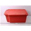 Image 1 : Heavy Duty Red Plastic Storage Box - Lockable