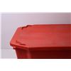 Image 2 : Heavy Duty Red Plastic Storage Box - Lockable