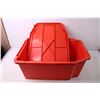 Image 4 : Heavy Duty Red Plastic Storage Box - Lockable