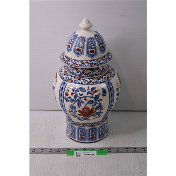 Floral Vase with Lid