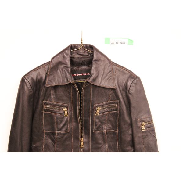 Charles klein sales leather jacket