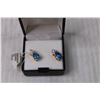 Image 2 : Glass Blue Topaz Earrings
