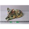 Image 1 : 1980s Floral Cat Figurine - Made in Ontario