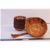 Image 1 : Godlend Wooden Bowl Set 22 pcs