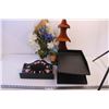 Image 2 : Wooden Corner Shelf/Decorative Mail Holder/Office Filing Tray/flower wall hanging
