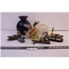 Image 2 : Various Bird figurines/Blue Vase/2 desk pen holders