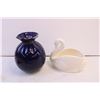 Image 4 : Various Bird figurines/Blue Vase/2 desk pen holders