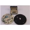 Image 6 : Kitchen Items-Pie pans/canister/plates Cufflinks Ribbon Box