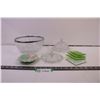 Image 2 : Various glass/crystal decor items/4 glass coasters