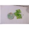 Image 3 : Various glass/crystal decor items/4 glass coasters
