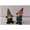 Image 4 : (2) Campfire toasters/coaster set/2 dwarf figurines