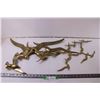 Image 1 : 3 piece gold colored bird wall decor