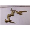 Image 3 : 3 piece gold colored bird wall decor