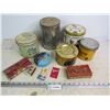 Image 1 : Vintage Tobacco Tins - Vintage Tins - Tobacco Pouch - Match Box & Rolling Paper Covers