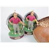 Image 5 : Red Glass Sugar Bowl - Sm Trays - Golf Memories Statue - Horse Themed Pen Holder