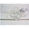 Image 1 : Cut Glass Platter w/Matching Bowl - Juicer (working) - Sm Fire King Bowl - Misc. Glass Dishes