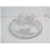 Image 2 : Cut Glass Platter w/Matching Bowl - Juicer (working) - Sm Fire King Bowl - Misc. Glass Dishes
