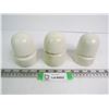 Image 1 : (3) Ceramic Insulators (2) marked C.P.R. (one is chipped)