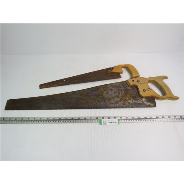 (2) Vintage Hand Saws