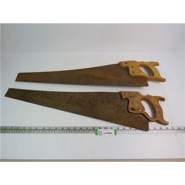 (2) Vintage Hand Saws