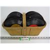 Image 1 : Wooden Fruit Basket - Lg Lot Assorted 45rpm Records