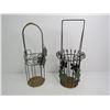 Image 9 : Spice Rack - (2) Straw Hand Fans - (2) Wine Bottle Holders - Purse - (2) Plastic Trays - Plates