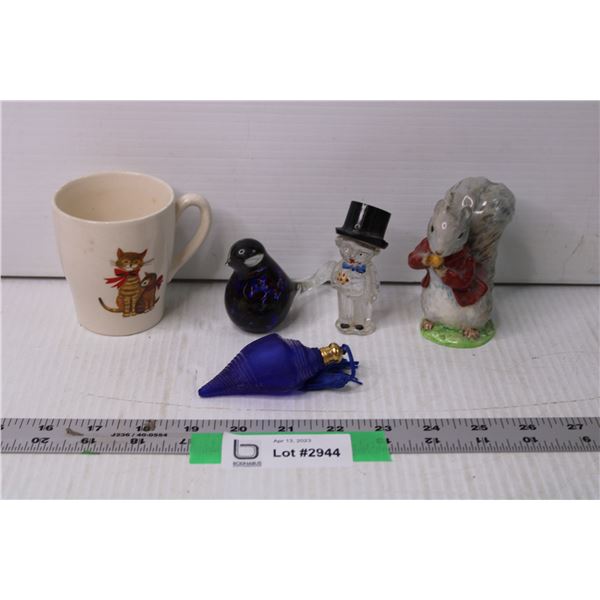 Lot of Assorted Items - Figurines, Mug