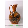 Image 1 : Hand Painted Woodgrain Pottery Mexican Vase