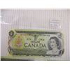 Image 2 : (3) 1973 Canadian $1 Bills w/ Consecutive Serial Numbers(UNC)