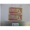 Image 1 : (2) 1974 Canadian $2 Bills (Lawson-Bouey ABW and AGN)