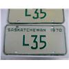 Image 3 : Pair of 1970 Saskatchewan Livery License Plates (Low Number)