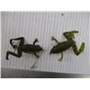 Image 4 : (2) Vintage Rubber Frog Lures (2" Long