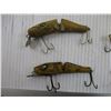 Image 2 : (4) Vintage Wooden Jointed Lures