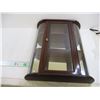 Image 1 : Curved Glass Mirror Backed Display Case (2 Shelves 20.5x25" )
