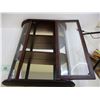Image 3 : Curved Glass Mirror Backed Display Case (2 Shelves 20.5x25" )
