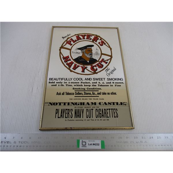 Players Navy Cut Advertising Mirror (12x18)