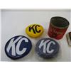 Image 2 : (3) KC Light Covers, KC Replacement Lens + Old Virginia Tobacco Tin