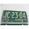 Image 2 : Pair of 1971 Alberta License Plates