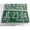 Image 3 : Pair of 1971 Alberta License Plates