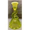 Image 2 : Northwood 1890's Vaseline/Uranium Opal "Diving Dolphin" Rare Candle Stick