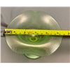 Image 9 : Fenton Uranium/Ice Green Stretch Glass "Rose Spray" Stemmed JIP Shaped Compote Circa 1920