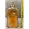 Image 2 : (3) "Golden Wedding" Carnival Glass Whiskey Bottles: 1 QT; 1 Pint; 1/2 Pint. RARE! Circa 1930's