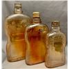 Image 3 : (3) "Golden Wedding" Carnival Glass Whiskey Bottles: 1 QT; 1 Pint; 1/2 Pint. RARE! Circa 1930's