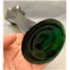 Image 5 : Fenton Green Carnival Glass "Fine Rib" Swung Flame Top Rare LARGE Sized Vase! Circa 1907