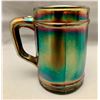 Image 2 : Dugan Black Amethyst Carnival Glass "Fisherman's Mug" VERY RARE COLOR! Circa 1911